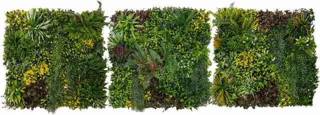 Monster Shop Green Artificial Plant Wall Tiles, W/D/H: 100 x 100 x 3 cm
