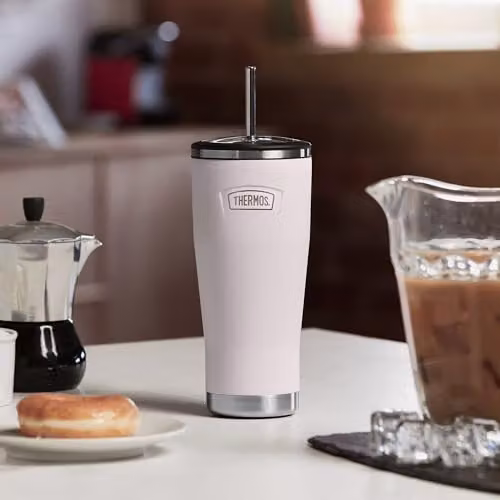 Thermos Icon Series Stainless Steel Straw Tumbler, Pink, 710ml – 3