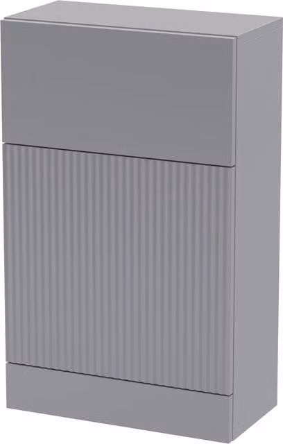 Balterley Fluted Matt Grey Floor Standing WC Unit W: 50 cm, H: 81 cm