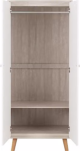 Seconique Dixie 2 Door Wardrobe in Grey and White – 2