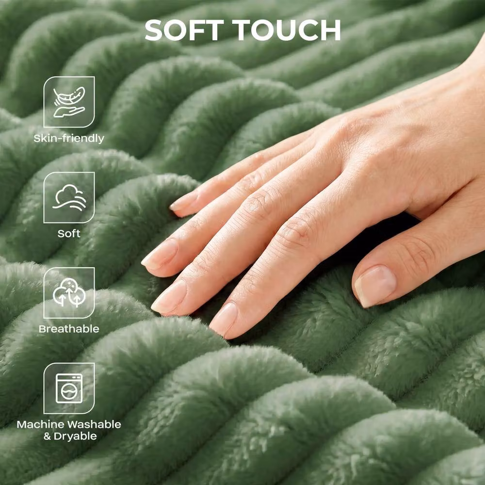 Dprodo Modular High Density Foam Chaise Lounge Sofa in Green Striped – 5