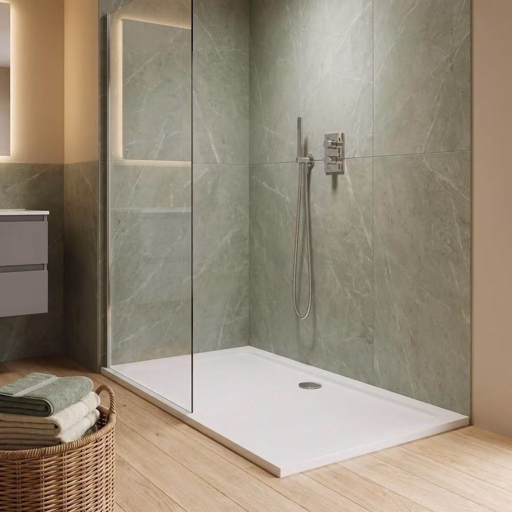 Balterley Slip Resistant Rectangular Shower Tray, White, W: 150 cm, D: 90 cm – 2