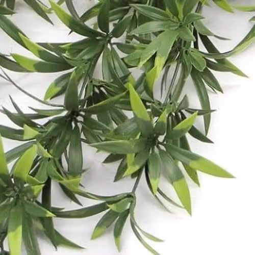 Pack of 6 Green Leaf Artificial Hanging Plants, UV and Fire Resistant, 70 cm – 2