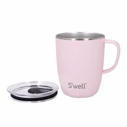 S'well Pink Stainless Steel Mug with Lid, 350ml – 1