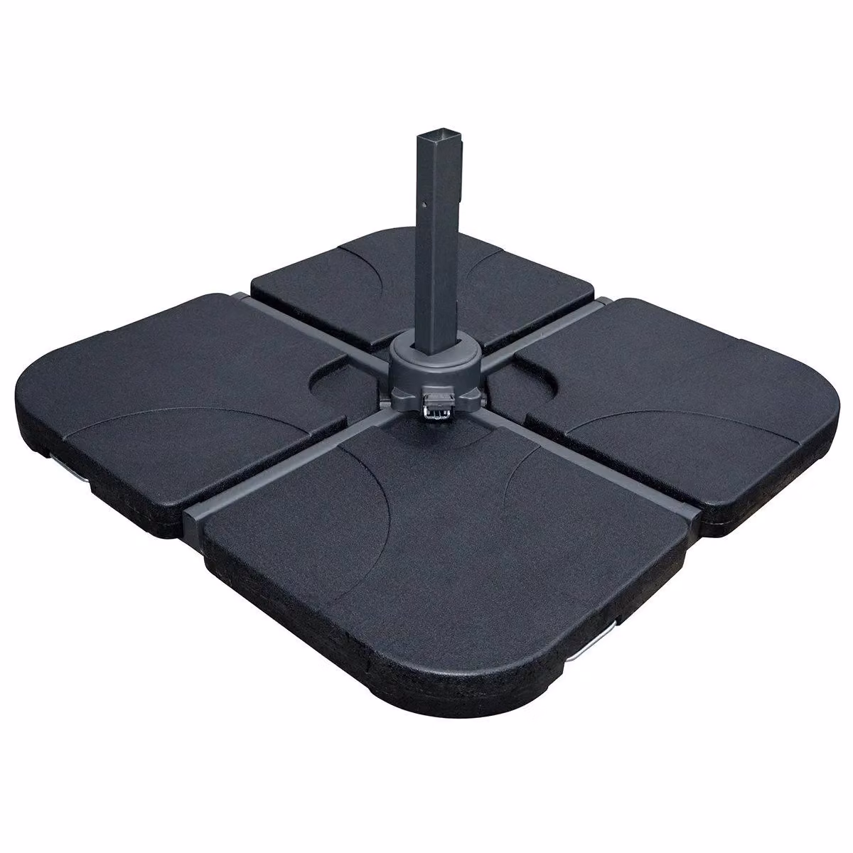 Charles Bentley Premium Concrete Parasol Base in Black, 50kg Total Weight (2 x 25kg Segments) – 3