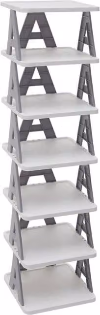 EONLION 7 Tier Stackable Shoe Rack, Grey, W/D/H: 24 x 26 x 97.5 cm – 1