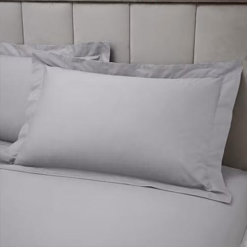 Bianca 180 Thread Count Egyptian Cotton Oxford Pillowcase in Silver Grey – 1