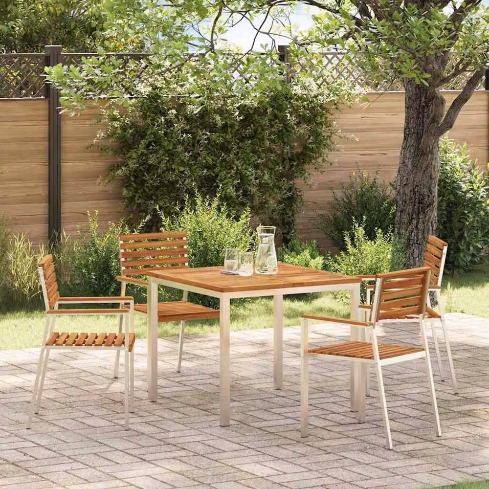 Berkfield Home Brown Acacia Wood Outdoor Dining Table, W/D/H: 90 x 90 x 74.5 cm – 2