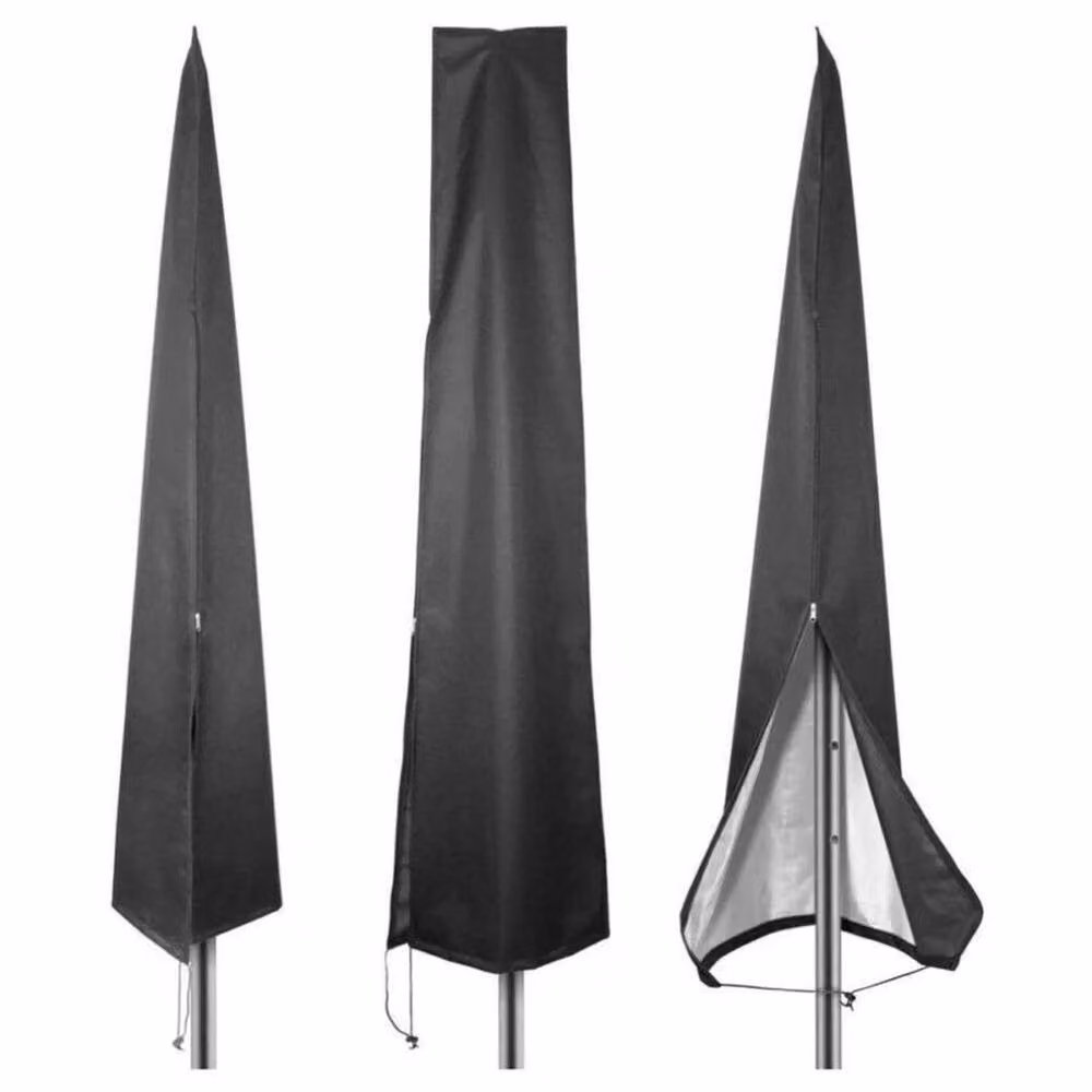 EONLION Black Polyester Garden Parasol Cover, Diameter: 100 cm, Height: 190 cm – 4