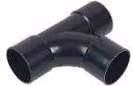 FloPlast 90 Degree Branch Solvent Weld Waste Tee, 40mm, Black