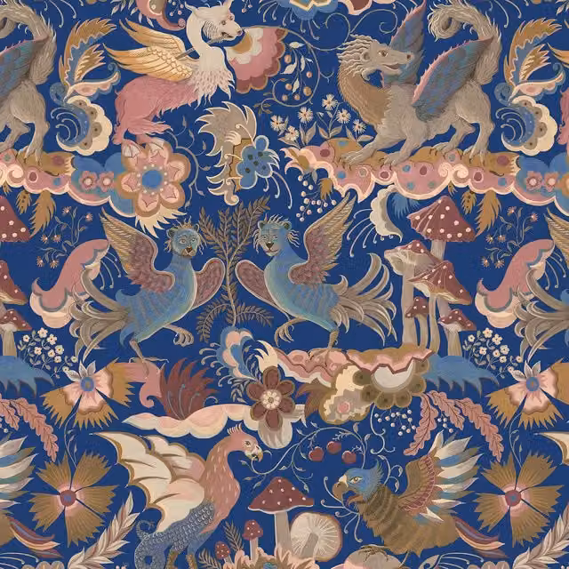 House of Hackney PHANTASIA Wallpaper Sample in Blue