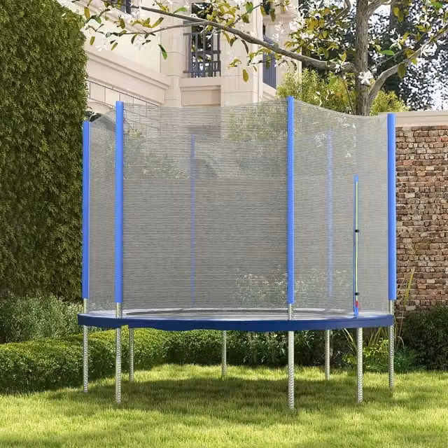 SPORTNOW Blue Polyester Trampoline Net with Zipped Door for 8ft / 244cm Trampolines