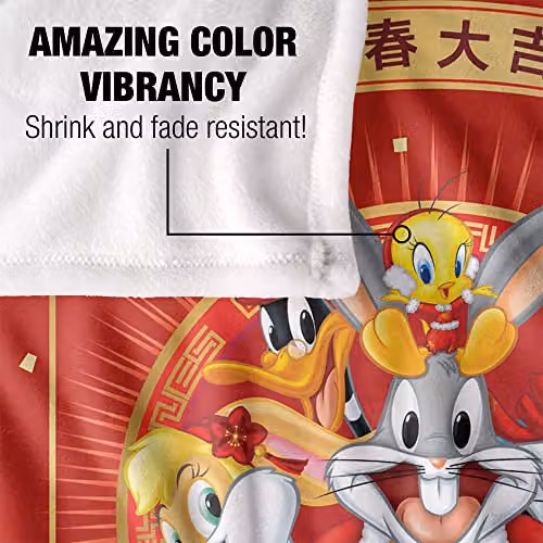 Warner Brothers Looney Tunes Multicolour Fleece Throw Blanket, W/D/H: 152 x 127 cm – 3