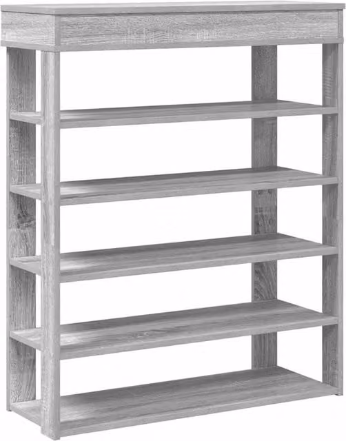 Berkfield Home Grey Sonoma Shoe Rack, W/D/H: 80 x 30 x 98 cm