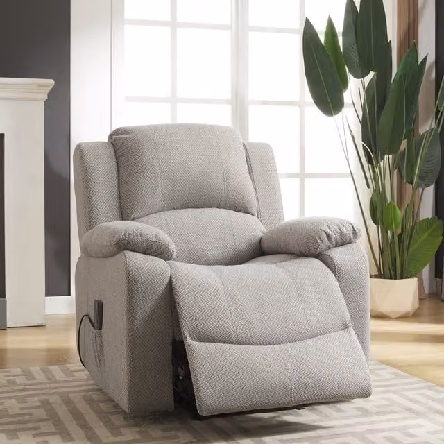 Artemis Home Marldon Electric Riser Recliner with Massage and Heat in Light Grey