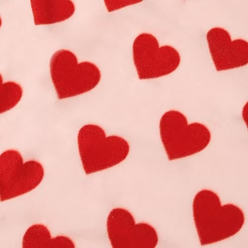 OHS Soft Heart Print Polar Fleece Throw, Pink and Red, W/D/H: 120 x 150 cm – 3