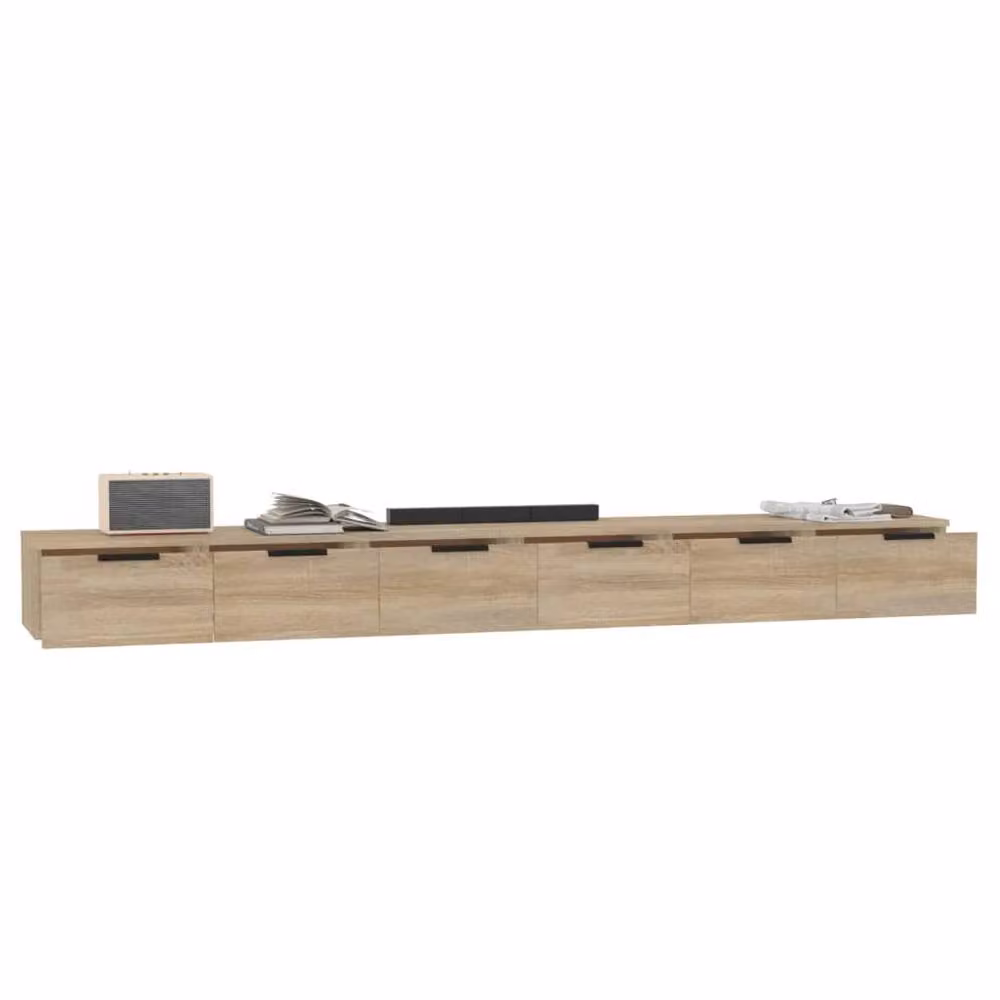 Berkfield Home Wall Cabinets 2 Piece Set in Sonoma Oak, W/D/H: 102 x 30 x 20 cm – 3
