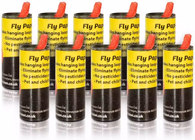 St Helens Home Garden Non-Toxic Fly Paper Rolls, 10 Pieces, Black – 8