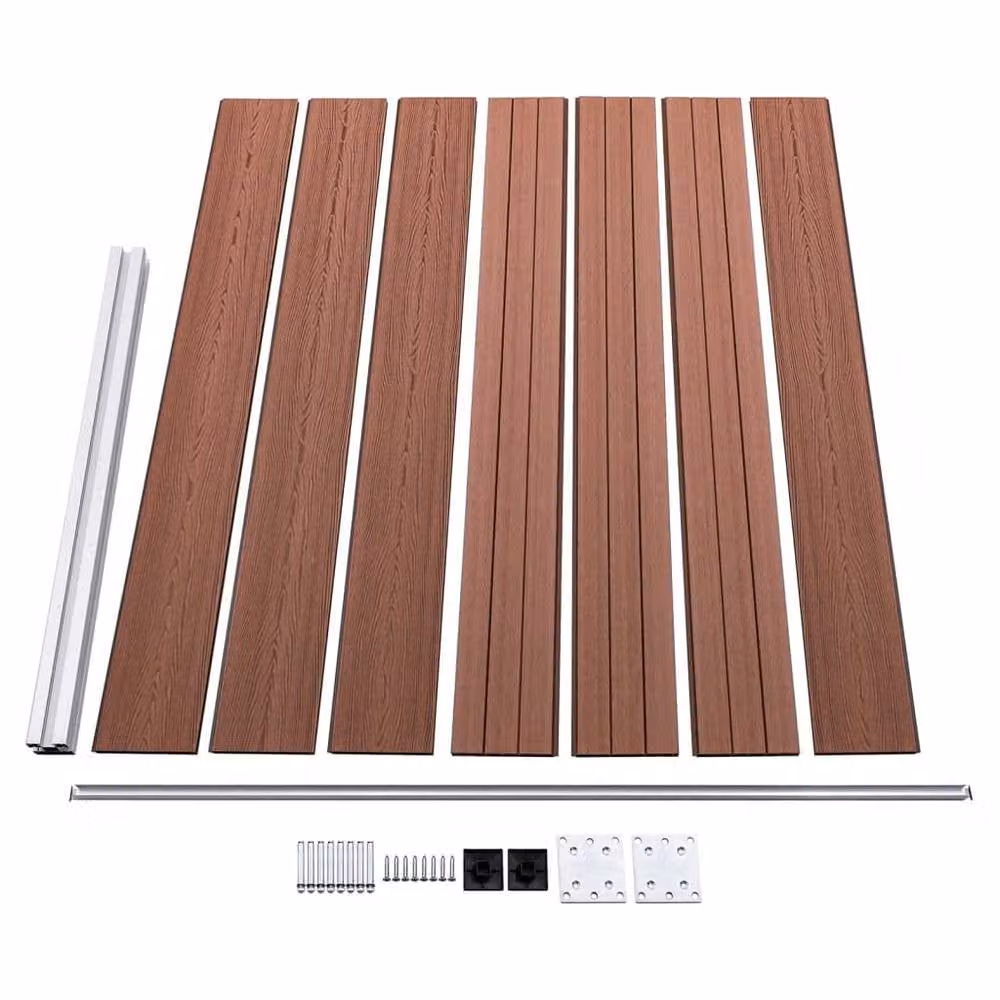Berkfield Home WPC Fence Panel, Brown, H 175 cm x W 146 cm – 2