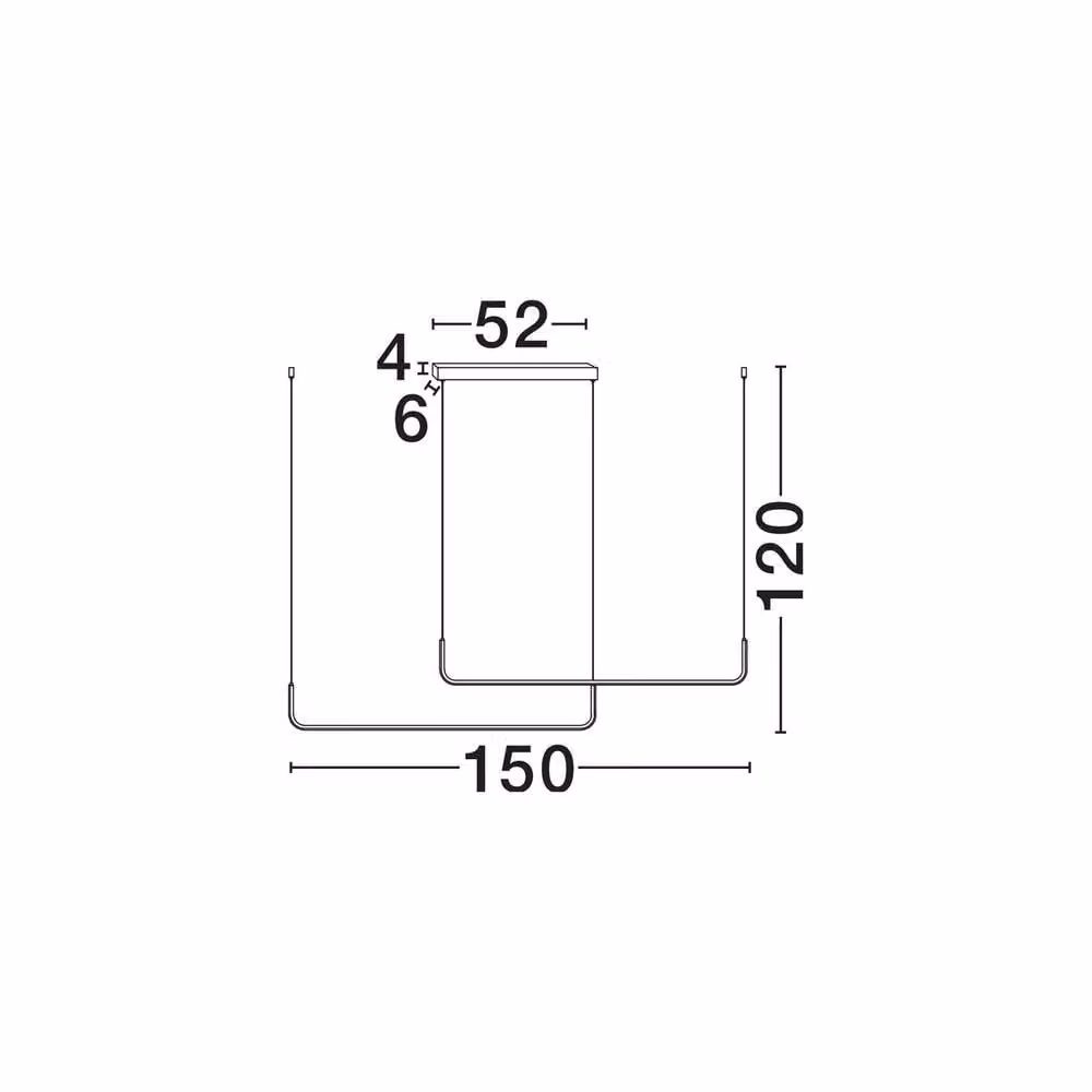 Nova Luce Strita Bar Pendant Light in Black, Dimmable LED, 40W, 2856lm, 3000K Warm White – 2