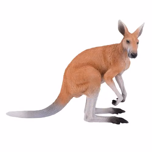 MOJO Wildlife Collection Kangaroo Australian Animal Model Toy Figure in Brown, Grey and White