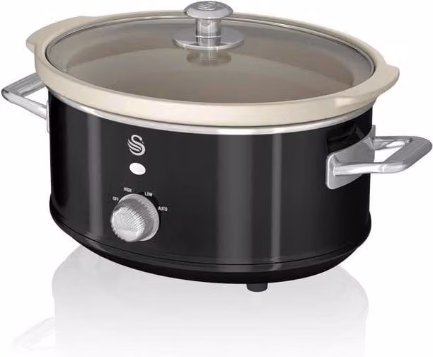 Swan Nordic Slow Cooker, 3.5 l, Black