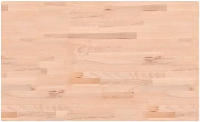 Berkfield Home Rectangular Solid Beech Wood Table Top in Light Oak, W: 100 cm, D: 60 cm, H: 2.5 cm