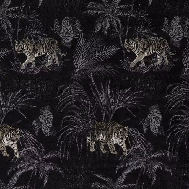 Terrys Bengal Fabric Noir in Black and Grey