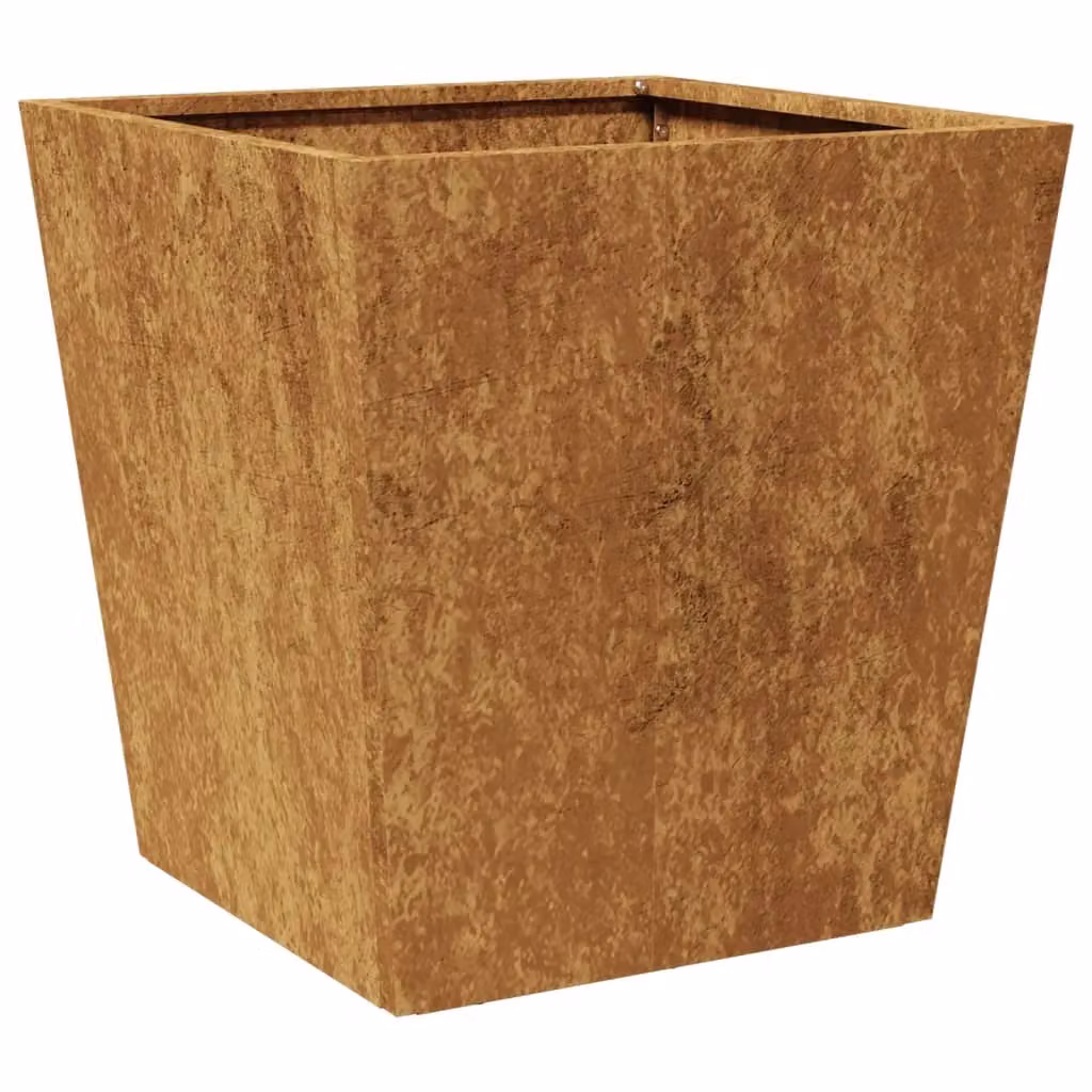 Berkfield Home Corten Steel Garden Planter Tub in Brown, W/D/H: 40 x 40 x 40 cm – 2
