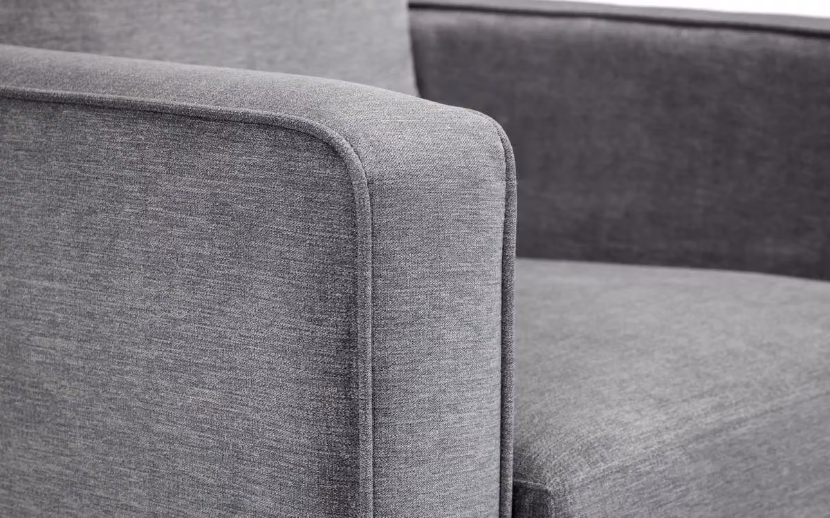 Ashfield Grey Chenille Fabric Modern Armchair – 3