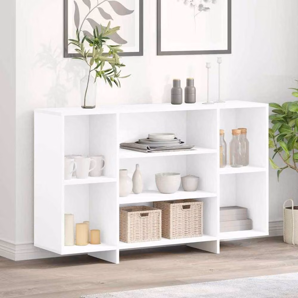 Berkfield Home White MDF Sideboard W/D/H: 120 x 30 x 75 cm