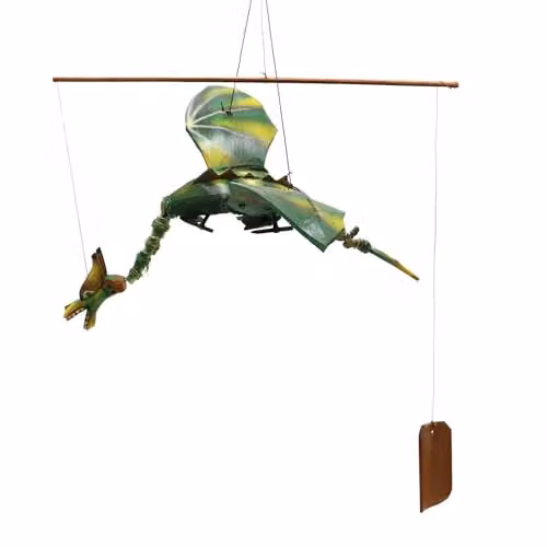 KDMD Green Coconut Dragon Hanging Mobile, 37 cm