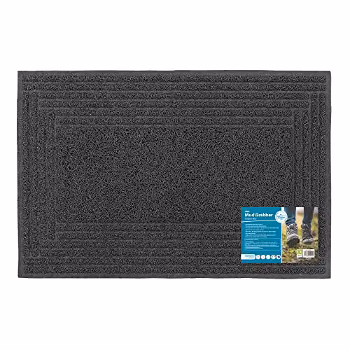 JVL Spaghetti Scraper Mud Grabber Doormat, Grey, W: 40 cm, D: 60 cm – 5
