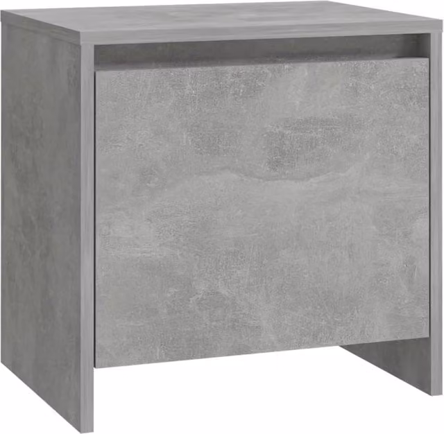 Berkfield Home Modern Bedside Cabinet in Concrete Grey, W/D/H: 45 x 34 x 44.5 cm