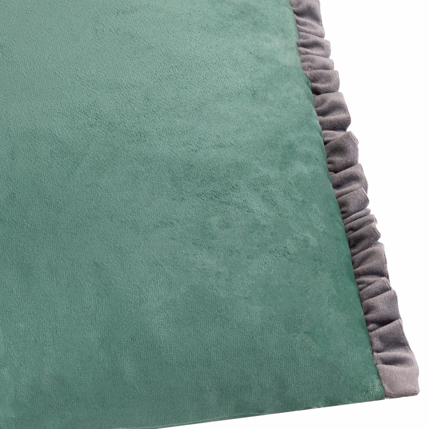 Wylder Tilly Velvet Reversible Rectangular Cushion in Green and Grey, W/D/H: 60 x 40 x 40 cm – 4