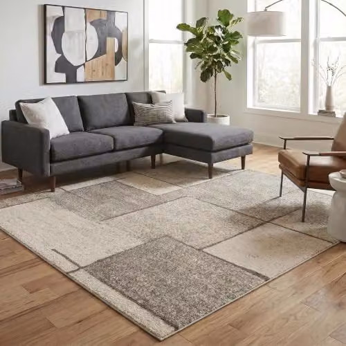 Desire Rugs Rhodes Geometric Modern Living Room Area Rug, Green, W: 120 cm, L: 170 cm – 1