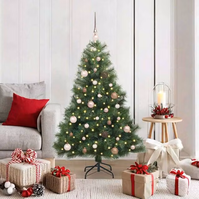 Berkfield Home Artificial Green Christmas Tree with 150 LEDs, Height: 150 cm – 1