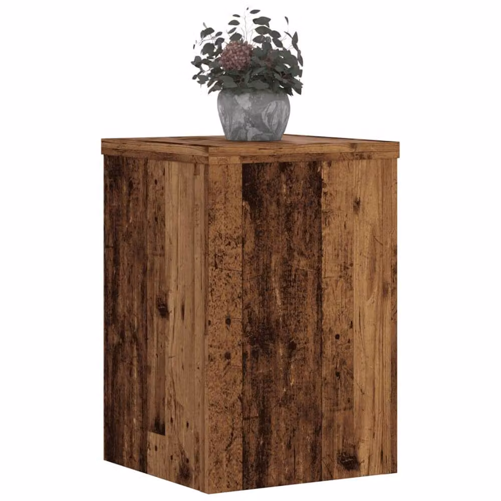 Berkfield Home Set of 2 Square Wood Plant Stands in Brown, W/D/H: 20 x 20 x 30 cm – 3