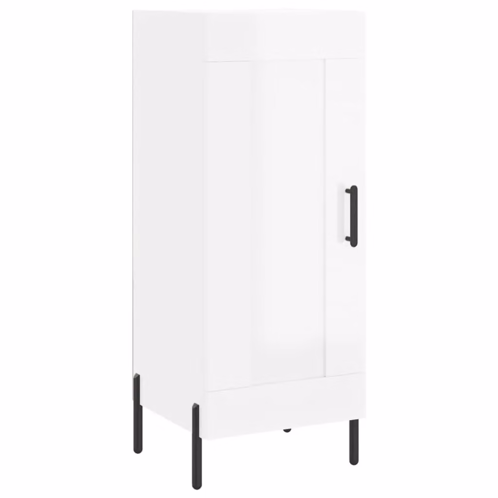 Berkfield Home Modern High Gloss White Sideboard, W/D/H: 34.5 x 34.5 x 90 cm – 2