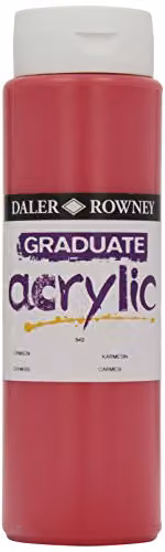 Daler-Rowney Graduate Acrylic Paint, Crimson Red, 500 ml
