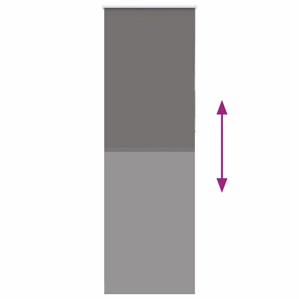 Berkfield Home Grey Blackout Roller Blind, Polyester, W: 65 cm, H: 210 cm – 2