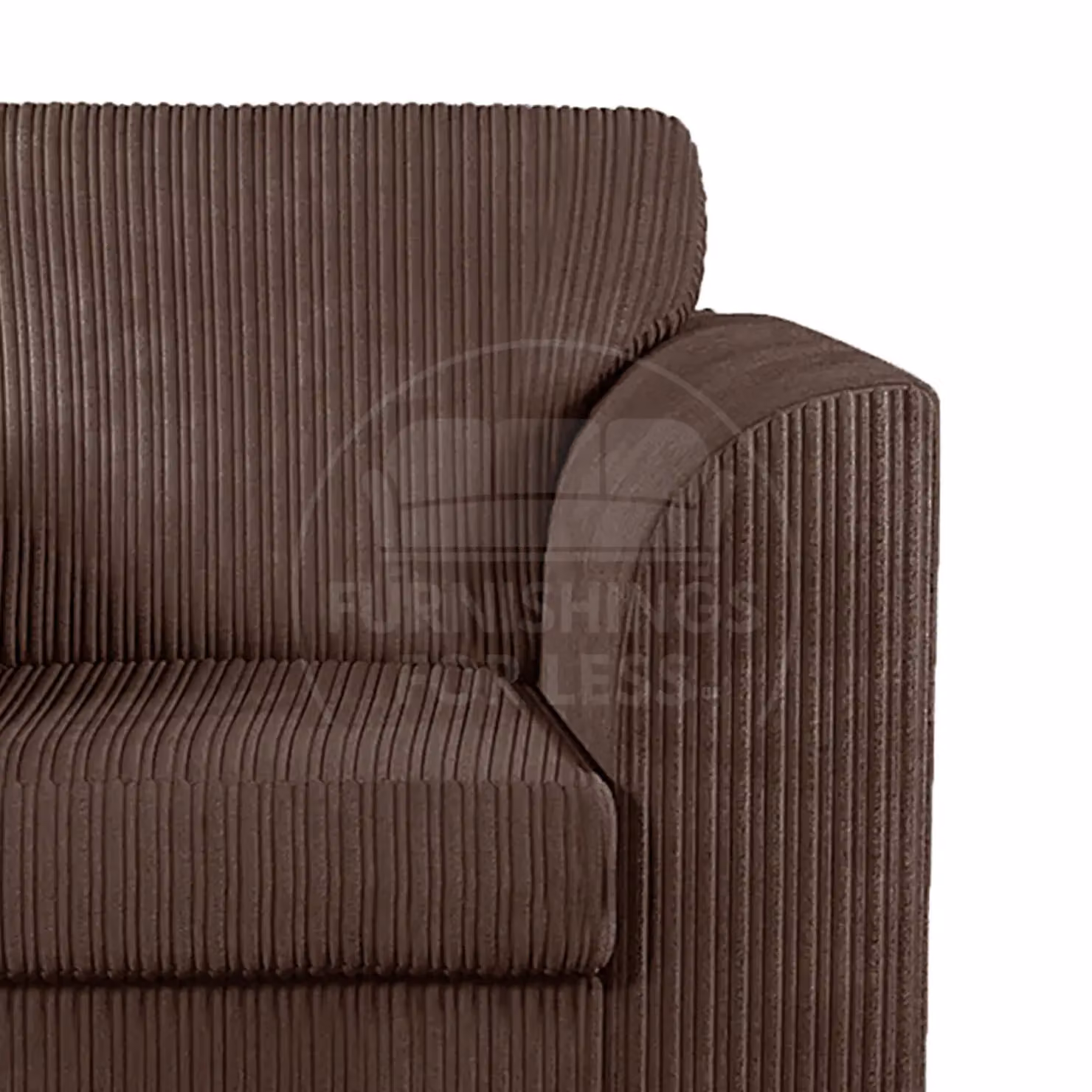 Furnishings For Less UK Luxor 3 Piece Fabric Sofa Suite in Chocolate Brown – 3
