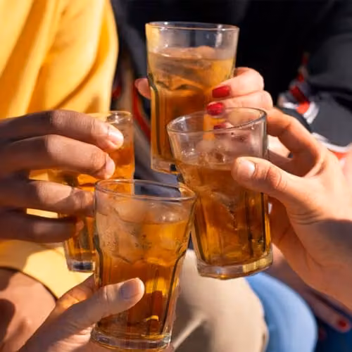 Orsina Set of 4 Geometric Transparent Glass Tumblers, 360ml – 3