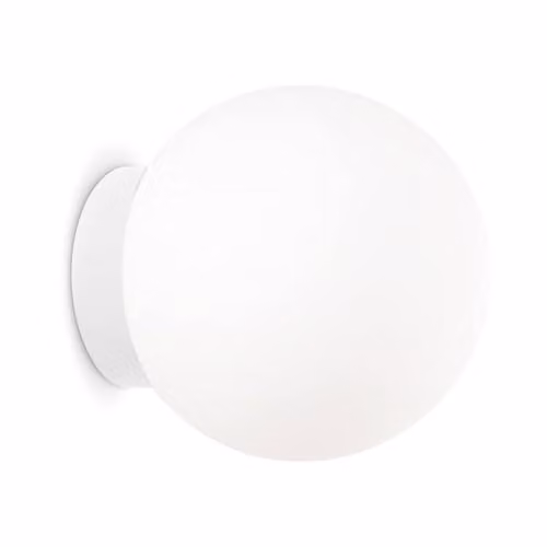 Netlighting Mapa Bianco Modern White Glass Sphere Wall Lamp