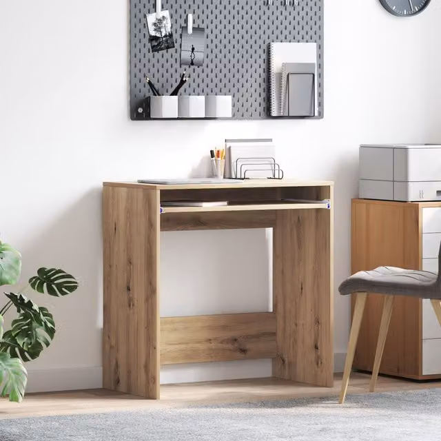 Berkfield Artisan Oak Computer Desk in Brown