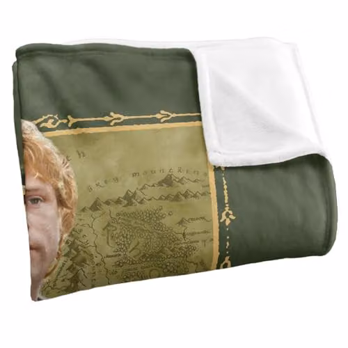Warner Bros. Lord of the Rings Samwise Silky Touch Super Soft Fleece Throw Blanket, Multicolour, W: 127.0 cm, D: 152.4 cm – 2