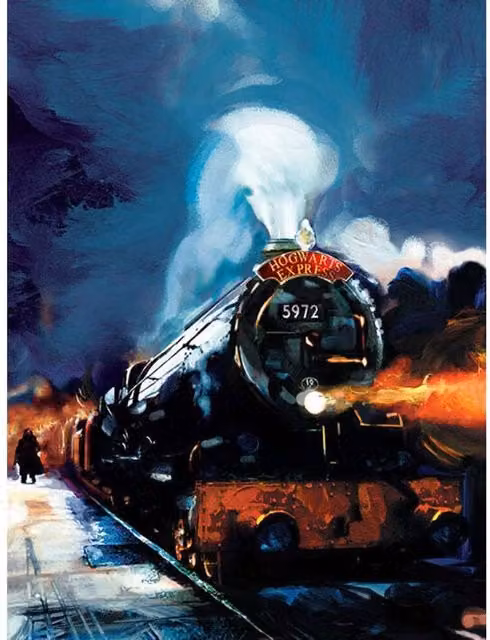 Harry Potter Hogwarts Express Multicolour Canvas Print in Brown