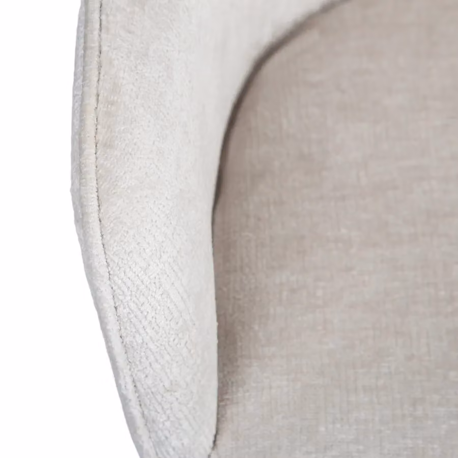 Home Garden Direct Muse Accent Chair with Woven Fabric Upholstery and Metal Frame in Cream – 3