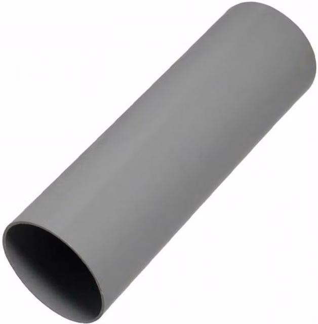 FloPlast Grey PVC Round Downpipe, Diameter: 68 mm, Length: 5.5 m