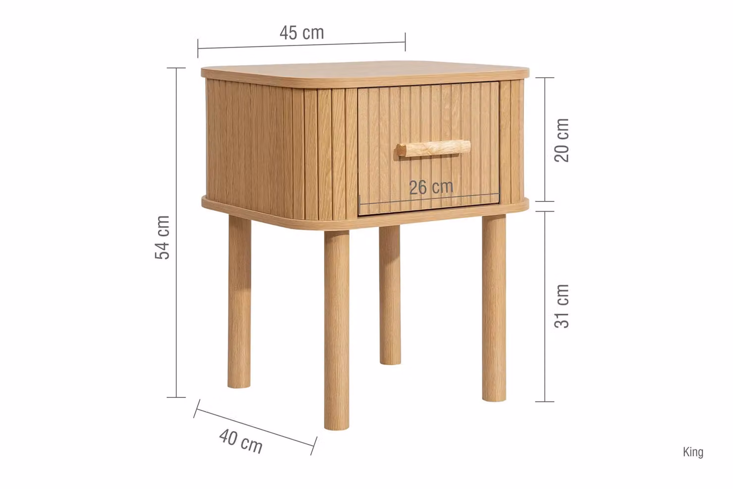 Birlea Axel 4 Piece Oak Wood Furniture Set in Brown – 2